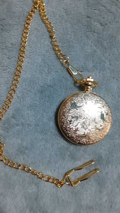 Relógio de bolso dourado NOVO