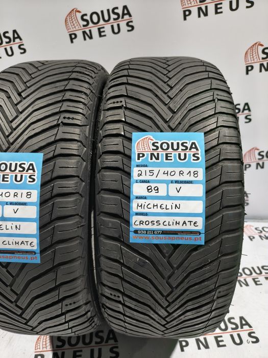 2 pneus semi novos 215-40R18 Michelin -Oferta dos Portes
