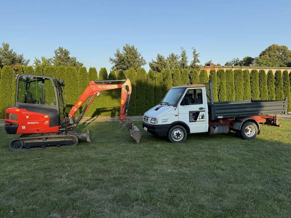 Uslugi Minikoparka 2.7T KUBOTA Wywrotka Wiertnica Hydrauliczna Ziemia