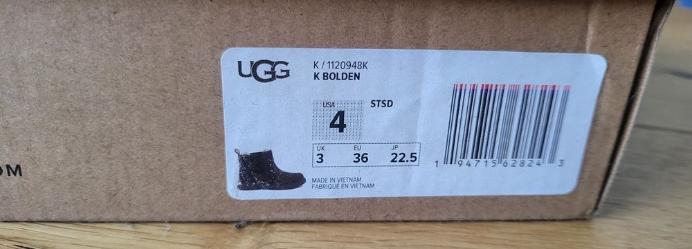 Nowe buty UGG rozmiar 36  sķórzane czekoladowe botki