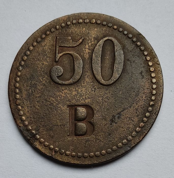 Stary żeton o nominale 50 (pf)?