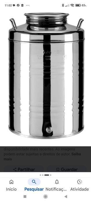 Bilha Azeite Inox 50 LT