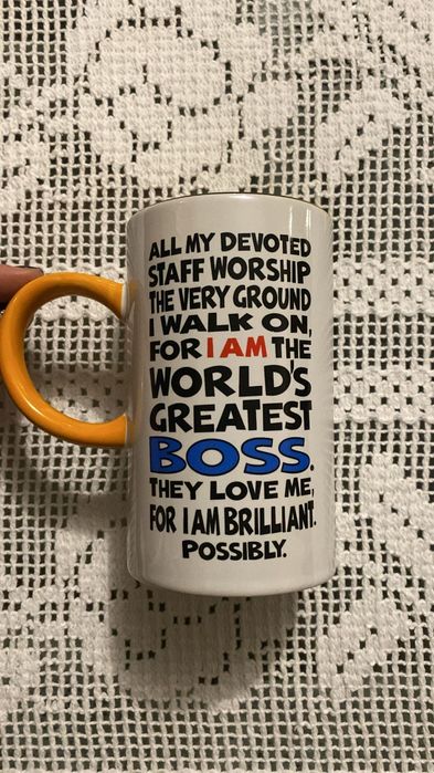 Caneca “World’s Greatest Boss” – Humor e Estilo | Excelente estado