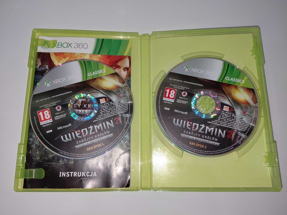 xbox one WIEDŹMIN 2 EDYCJA ROZSZERZONA PL po polsku Komplet v2 xbox360