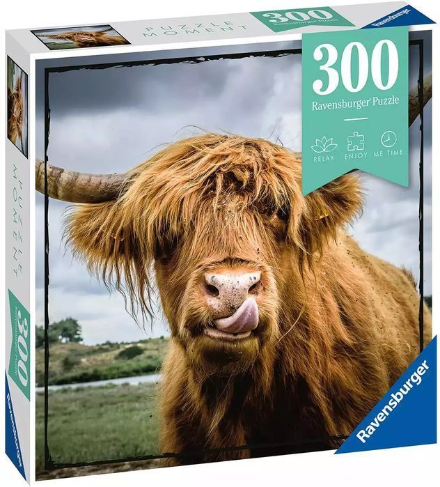 Puzzle 300 elementów. Szkocka krowa. Ravensburger
