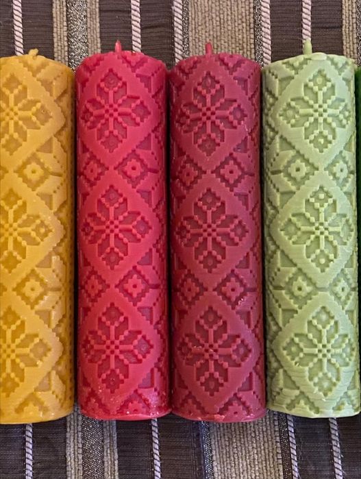 Свічки з натурального 100% воску ручної роботи без домішок