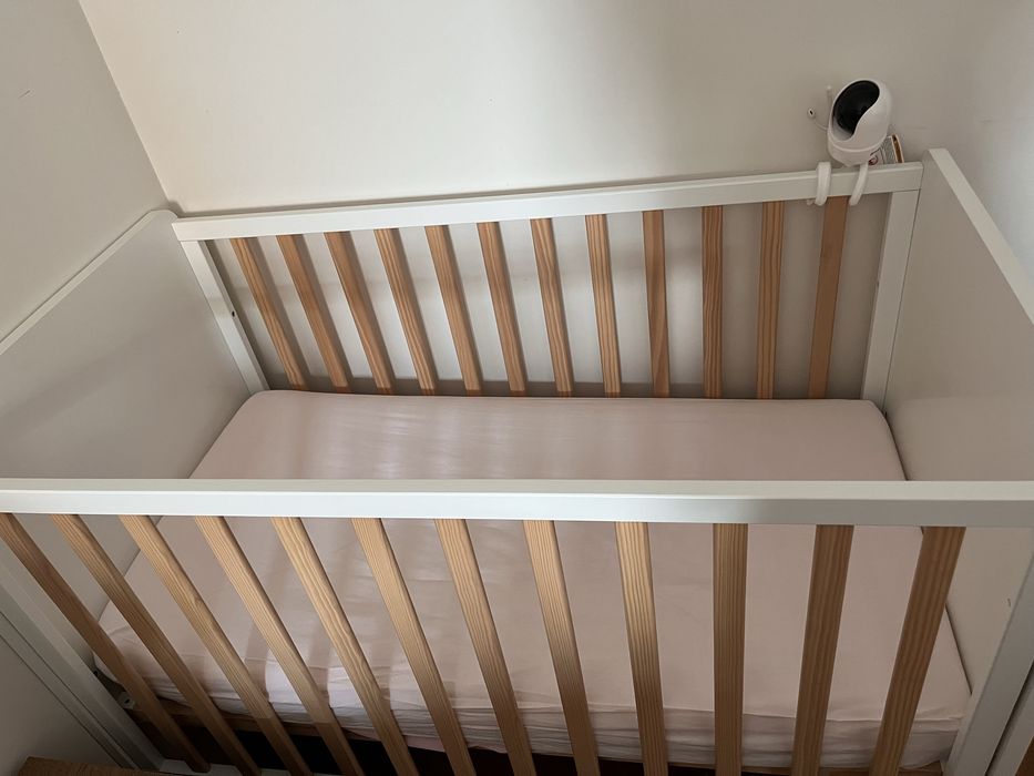 Berço Trama 120x060 + Colchao Ecus Kids Pigu 120x060