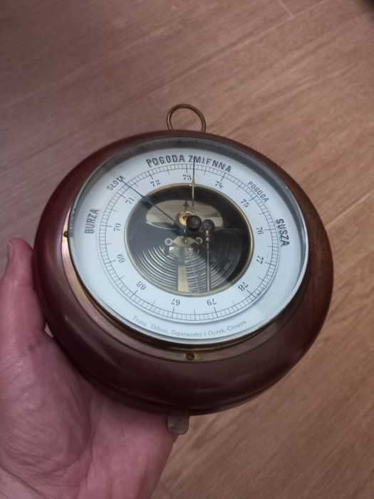 Stary barometr - sygnowany Franz Dibon Cieszyn