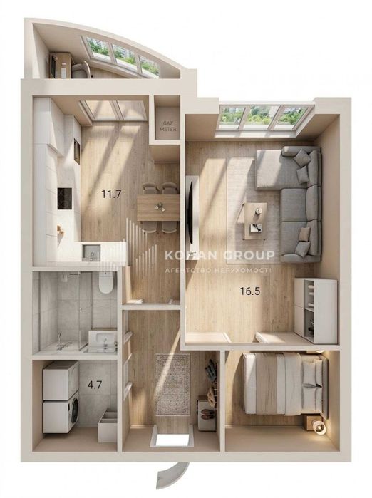 ‼️Продаж 1-к квартири, 7 поверх, 43.8 м2, Кам'янець-Подільський #90181‼️