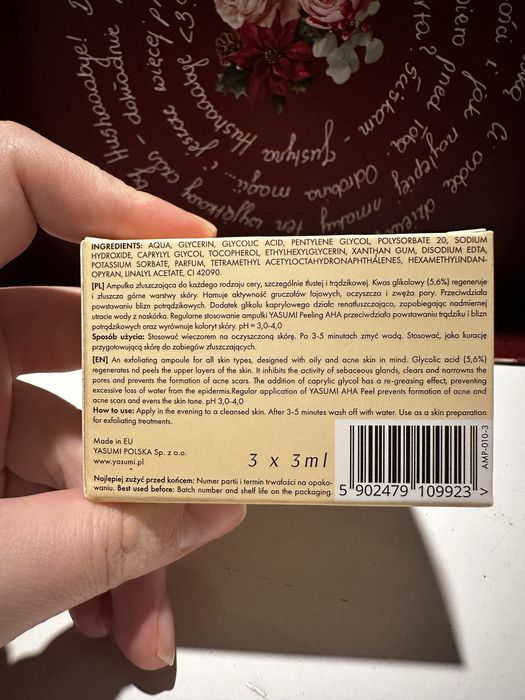Yasumi peeling AHA kwas glikolowy ampułka