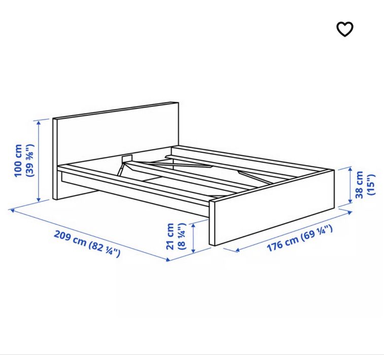 Cama IKEA Malm 160cmx200cm
