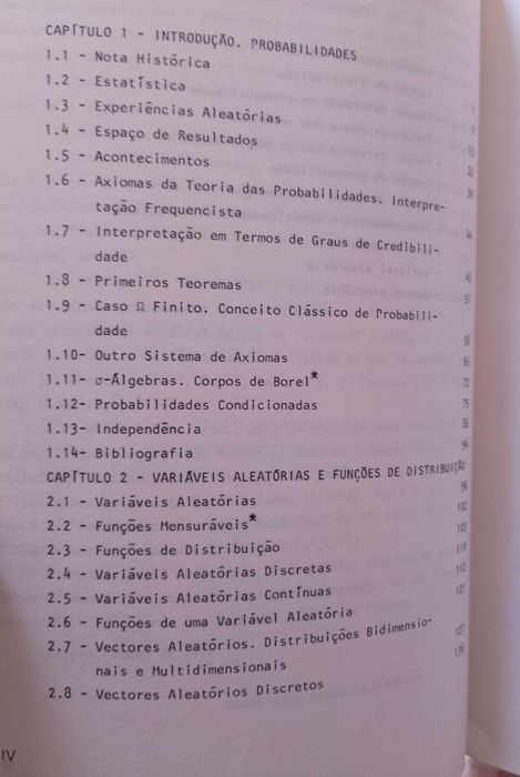 Probabilidades e estatística, Bento José Ferreira Murteira (2 volumes)