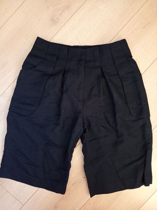 Lniane spodnie bermudy 40