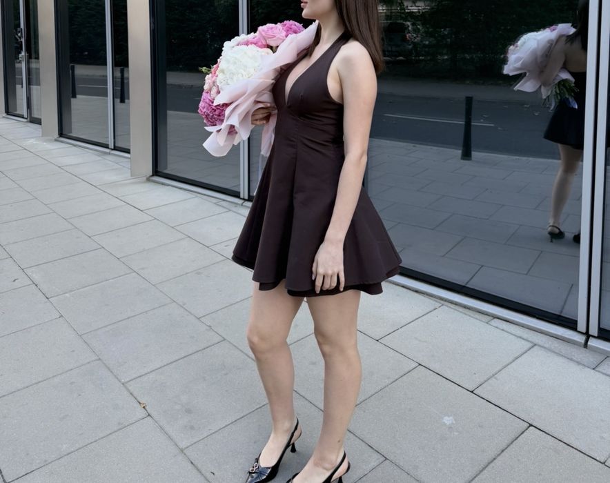 Сукня zara коричнева