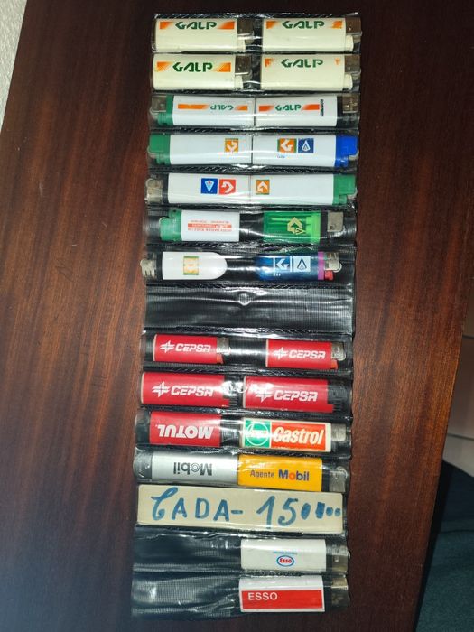 Isqueiros de coleção conjunto  Apple, Shell, Castrol etc