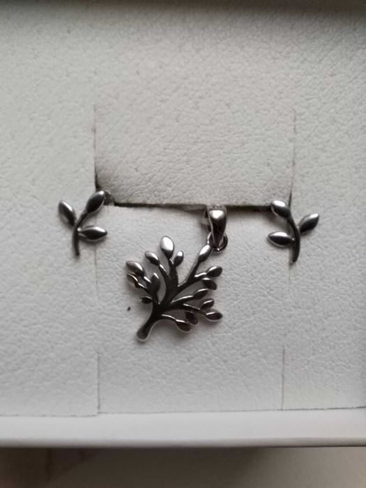 Набір срібних прикрас 925 | срібні підвіска і сережки | кулончик |