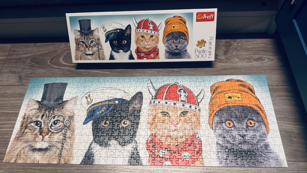 Puzzle 500 el koty jak nowe