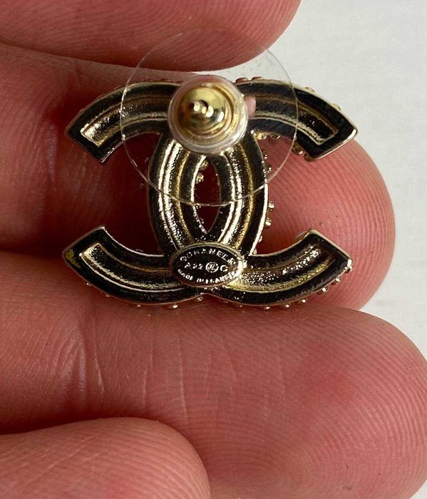 Сережки Шанель ОРИГІНАЛ! Золотисті сережки з документами