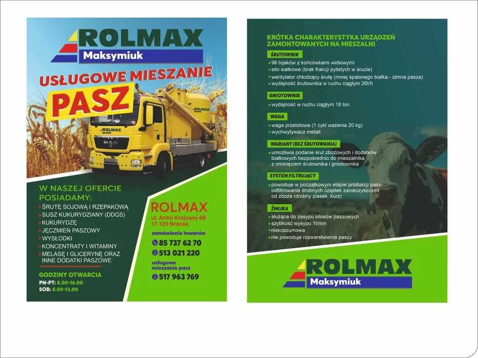 Mobilna mieszalnia pasz- usługa