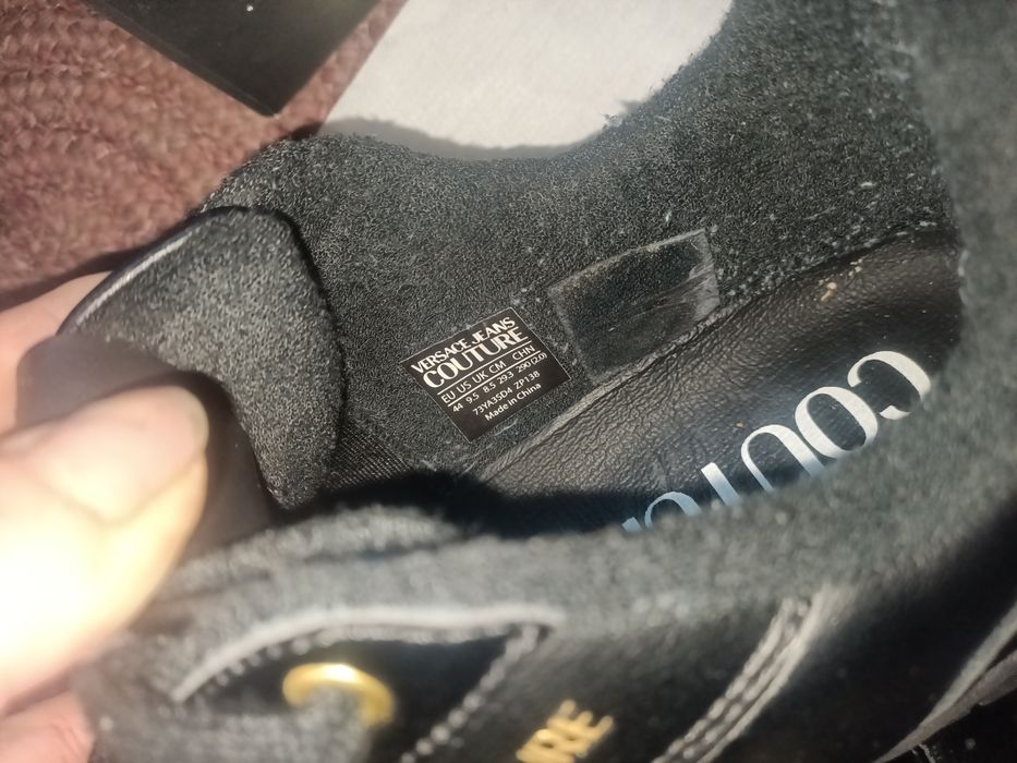 Skórzane sneakersy Versace jeans couture