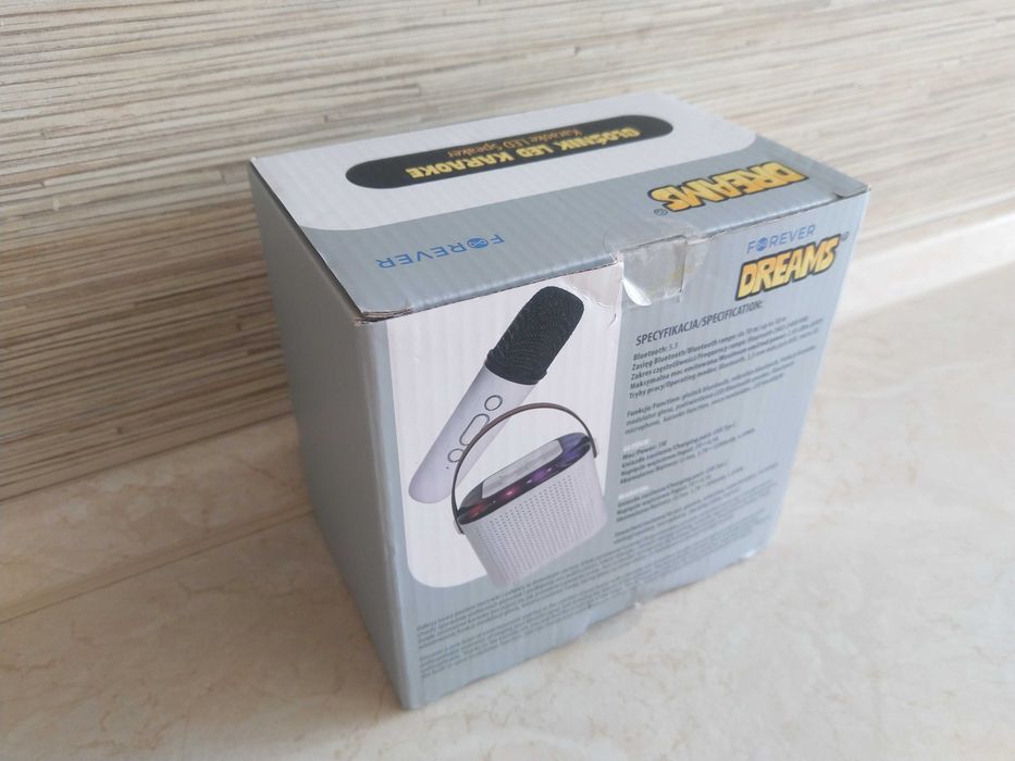 HIT Głośnik bezprzewodowy led karaoke bluetooth + mikrofon KURIER