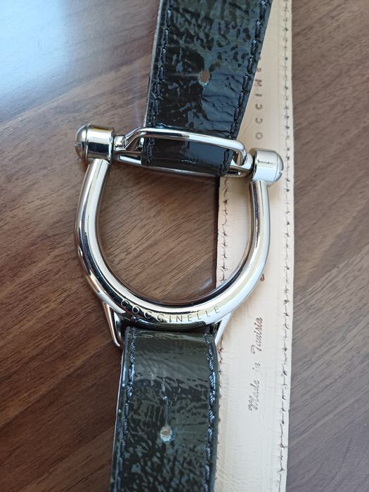 Шикарный женский ремень COCCINELLE оригинал Италия кожа лак М