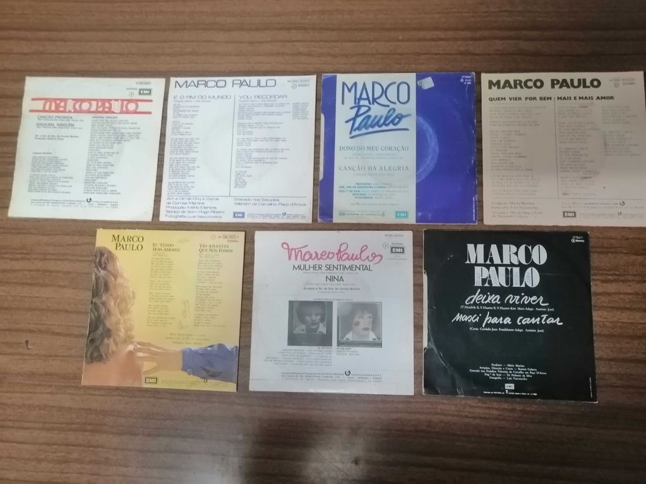 Marco Paulo 7 Discos Vinil single - Exitos dos anos 80