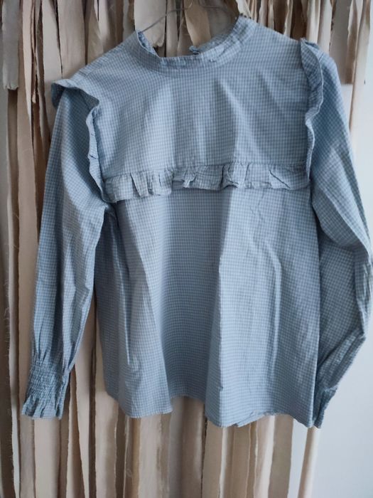 Camisa Vichy em azuis