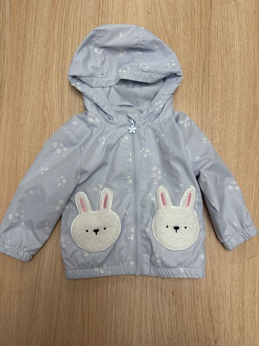 Демісезонна куртка худі George 9-12 міс з флісом зайчики для дівчинки