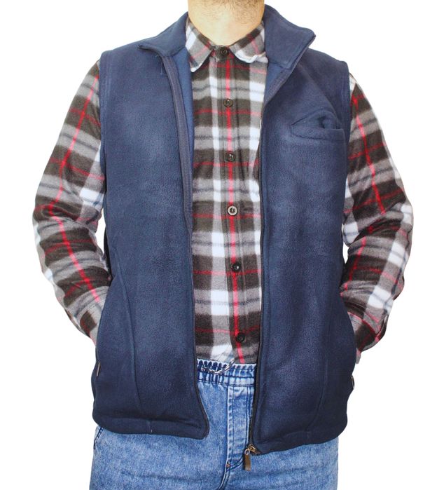 Polarowa męska kamizelka mix kolor GRUBA i wygodna rozmiary od M - 4XL