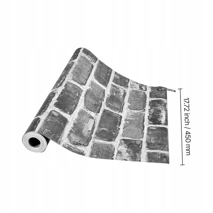 Tapeta samoprzylepna VEVOR 45CM X 10M szara folia winylowa mocna łatwa