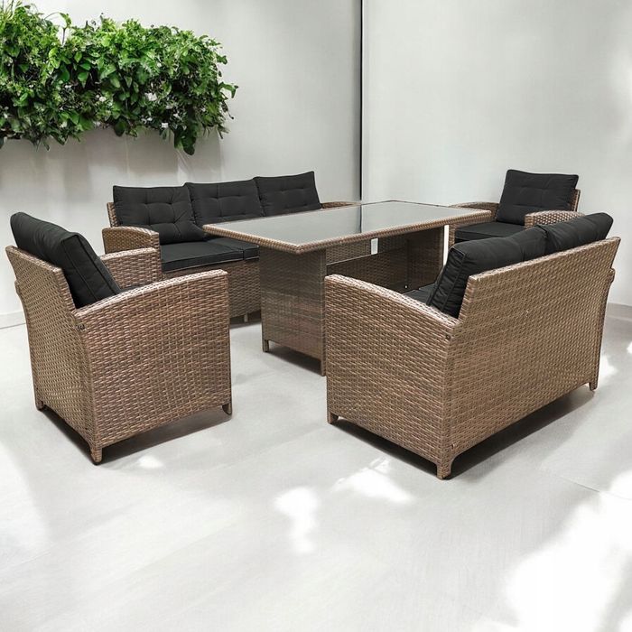 Zestaw Mebli Ogrodowych z Technorattanu SANTIAGO komplet wypoczynkowy