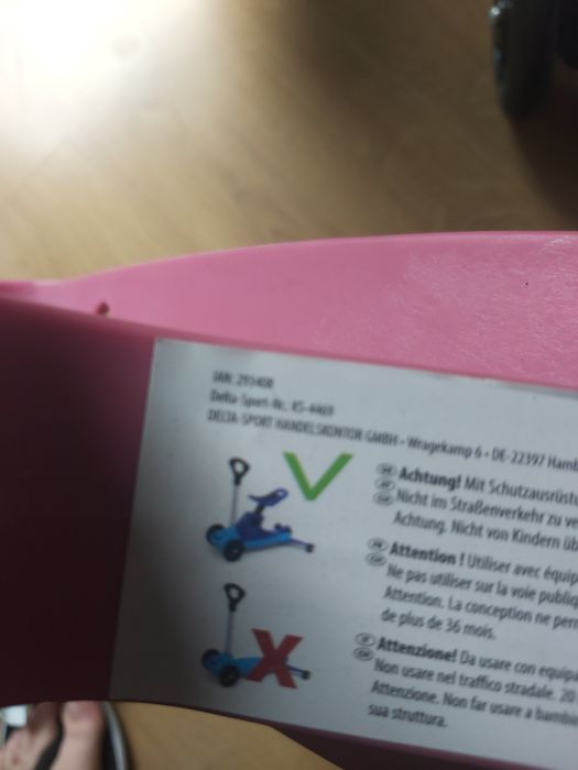 Hulajnoga 3w1 rozowo fioletowa trzy koła