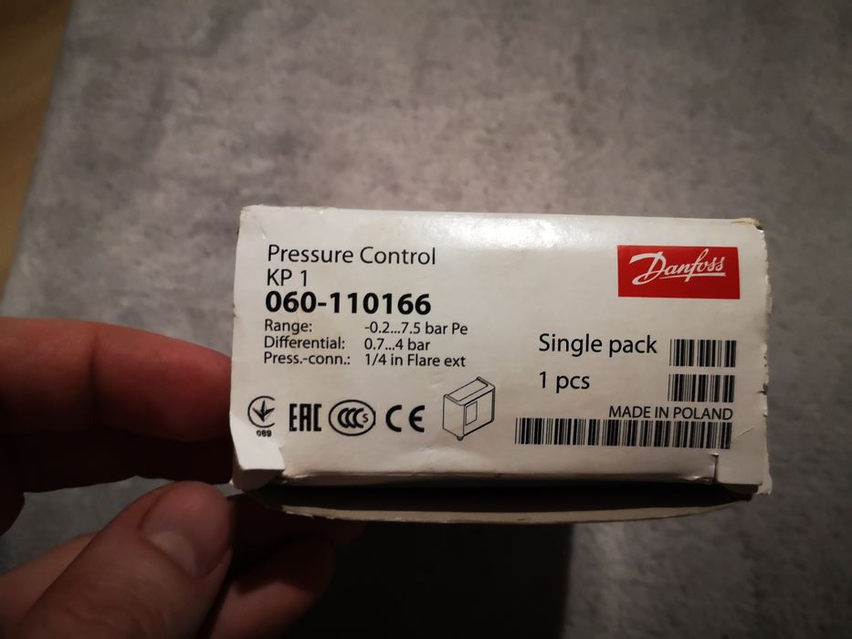 Продам пресостат, реле давления danfoss kp1