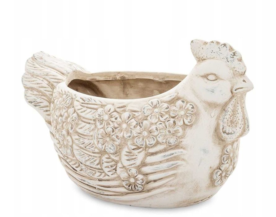 Osłonka figurka kura ceramika Wielkanoc ozdobna 16 cm