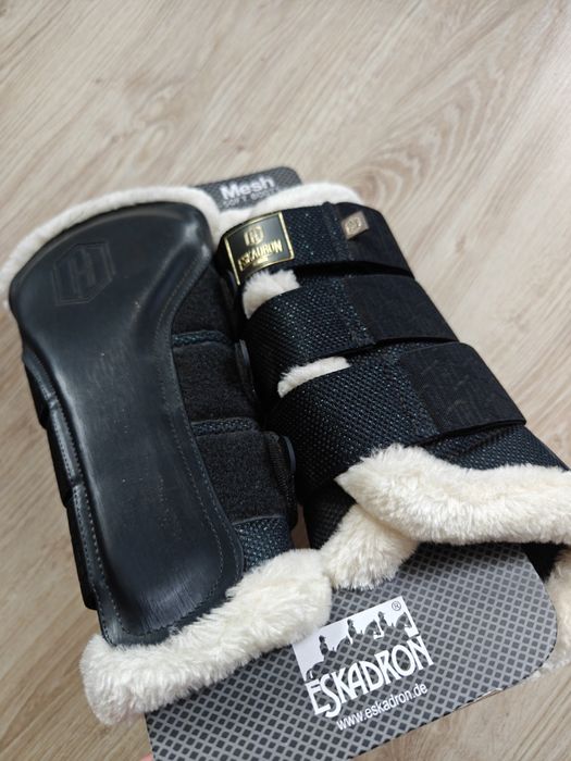 Ochraniacze ujezdzeniowe Eskadron Glitter mesh Antique green xFull