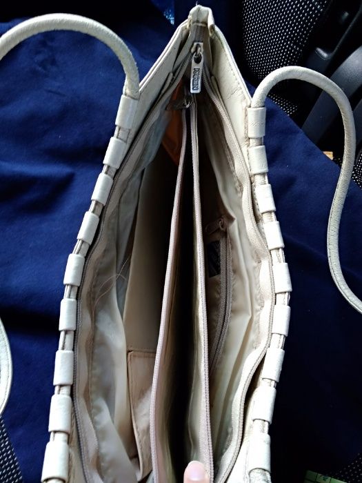 torebka skórzana, jasna