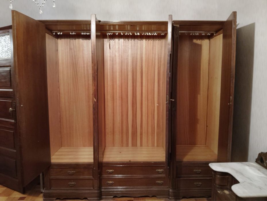 Mobília de Quarto com Pedra Mármore - Anos 60