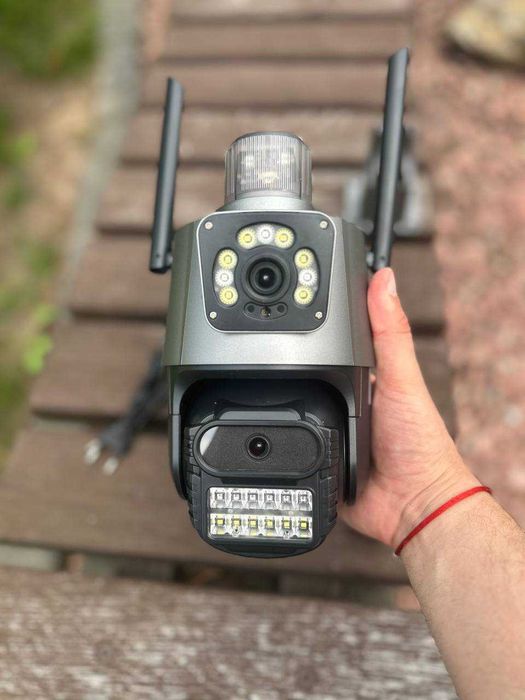 ‼️ 4G IP камера відеоспостереження 8М  • SIM-карта • 2 камери • IP66
