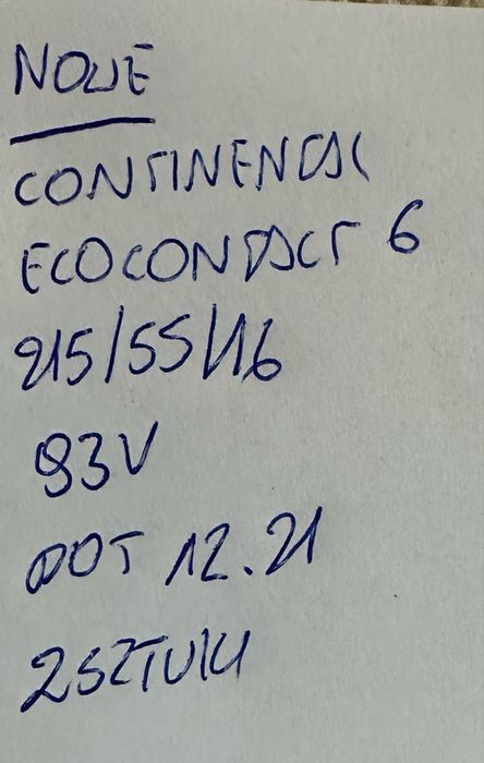 2X NOWE Continental EcoContact 6 215/55 R16