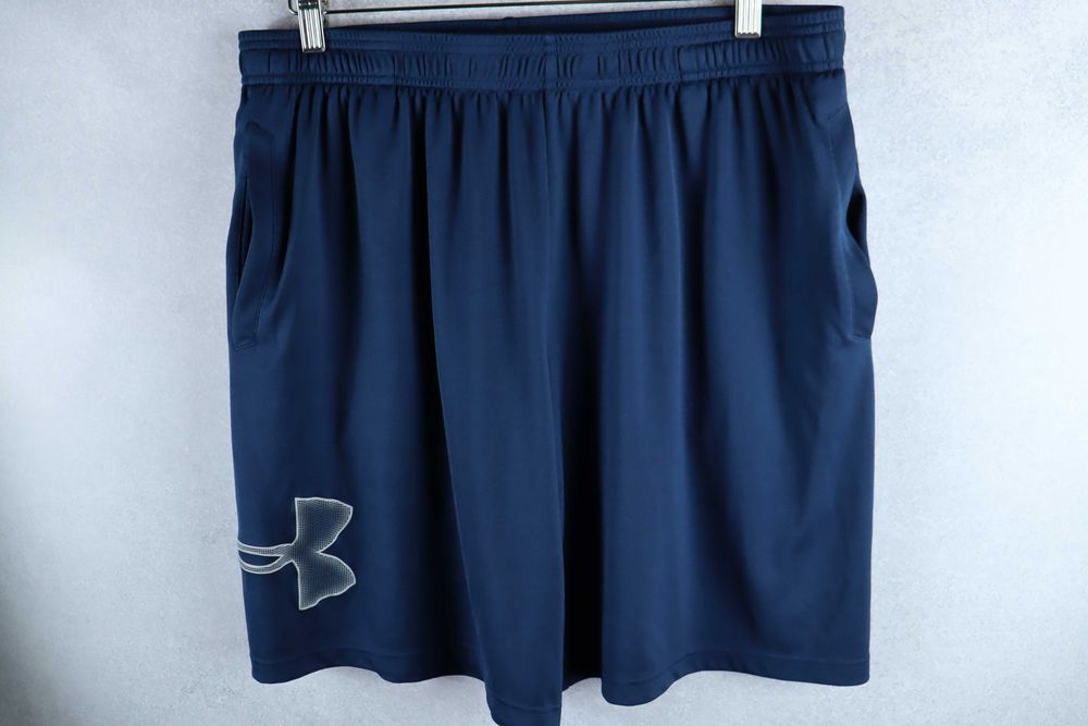 Under Armour męskie krótkie spodenki szorty sportowe granatowe duże logo loose fit XL