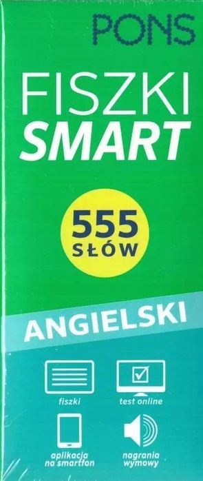 Fiszki Smart 555 słów. Angielski w.2022. Pons. Nowy Produkt