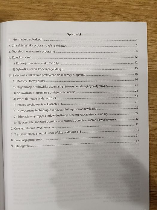 Program nauczania Ale to ciekawe klasy 1-3