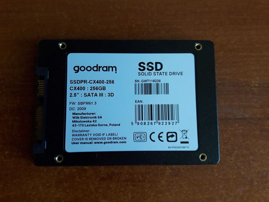 Dysk SSD sata III 256 GB