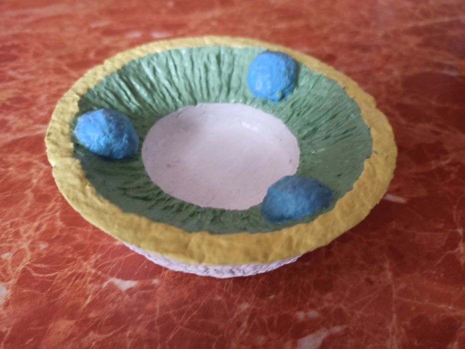 Świecznik papier mâché - masa papierowa