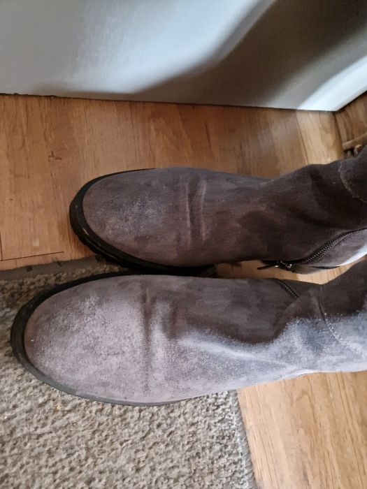 Kozaki za kolano skóra simple