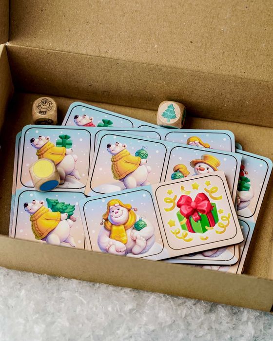 Gra w kości „Złap pierwszy” (Wersję zimową)