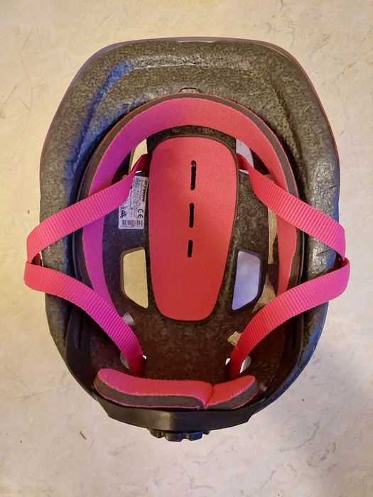 Kask rowerowy dziecięcy B'Twin 44-49 cm różowy