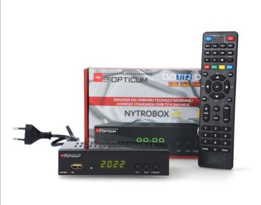 Dekoder tuner do odbioru telewizji naziemnej Opticum Nytrobox NS Nowy