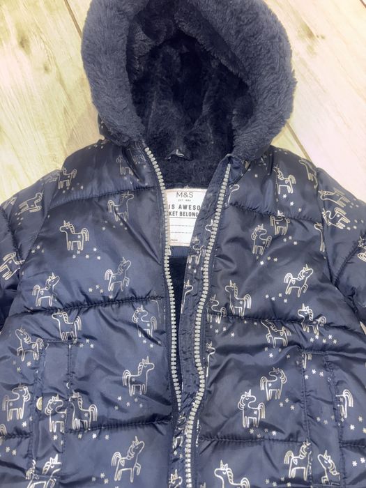 Дуже тепла зимня курточка M&S для дівчинки
